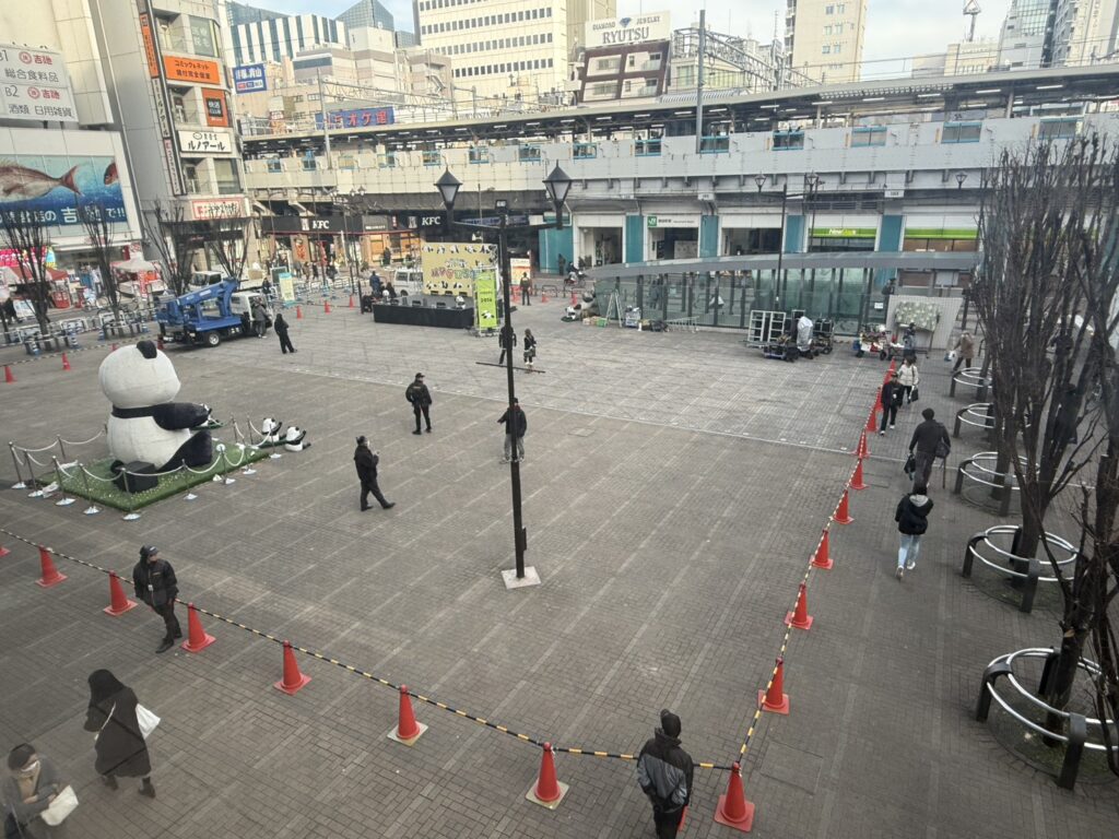 Xmas前の御徒町でドラマ撮影